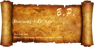 Bucsay Péter névjegykártya